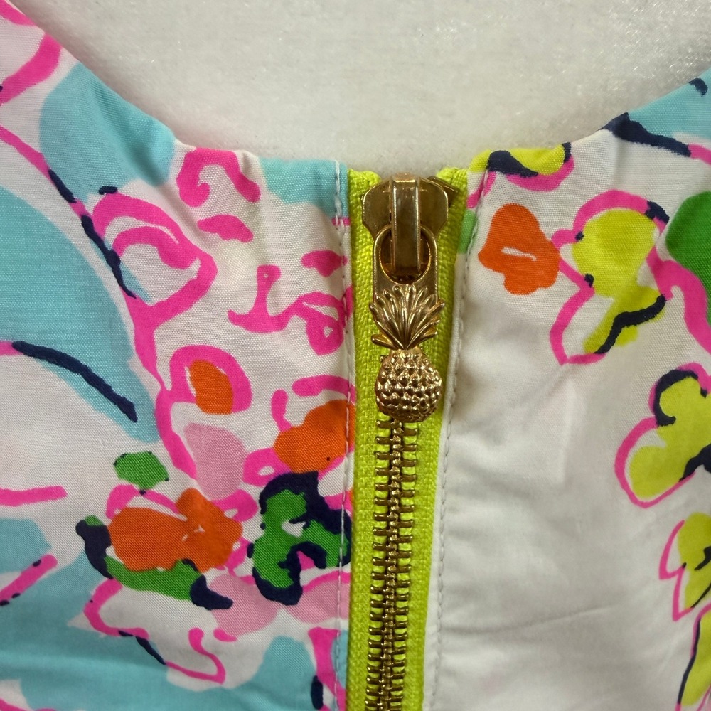 Lilly Pulitzer for Target Shift Dress Womens 2 Pink Floral Lace Trim Mini Lined - Picture 14 of 14